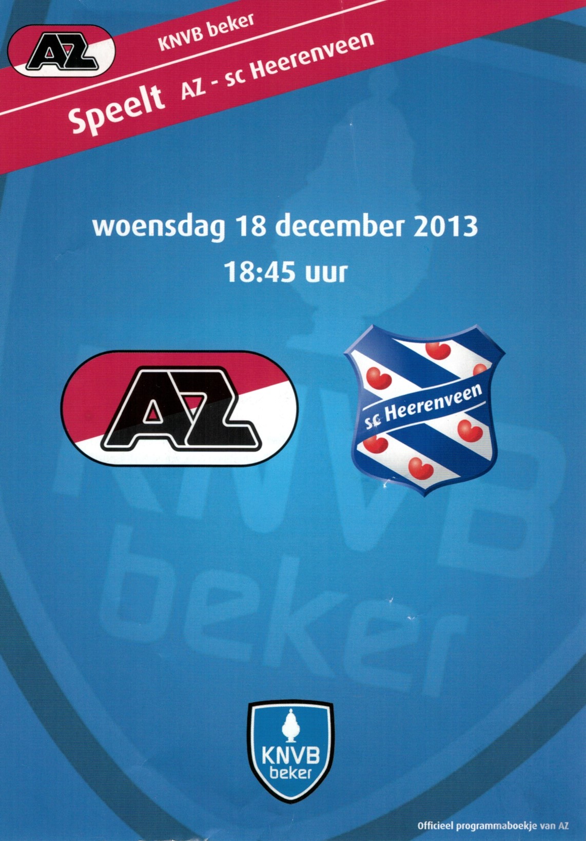 AZ Programma 18-dec-2013 Heerenveen thuis